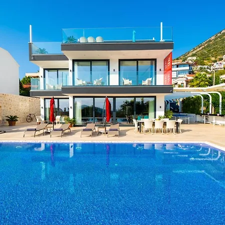 וילה Kalkan'da Luks Esyali 5+1 Kiralik 2 Havuzlu קס